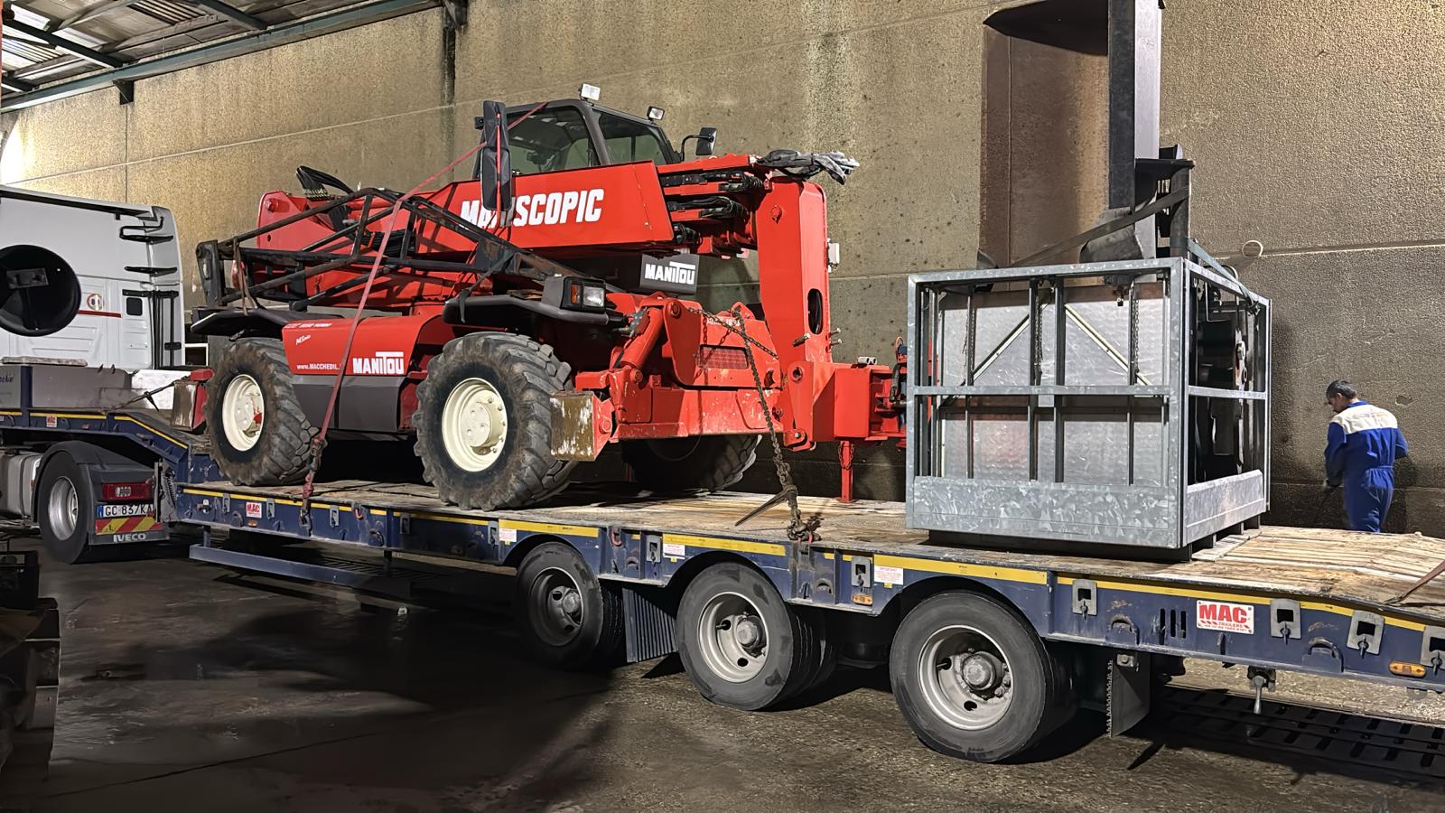 Macchinario e carico industriale per export